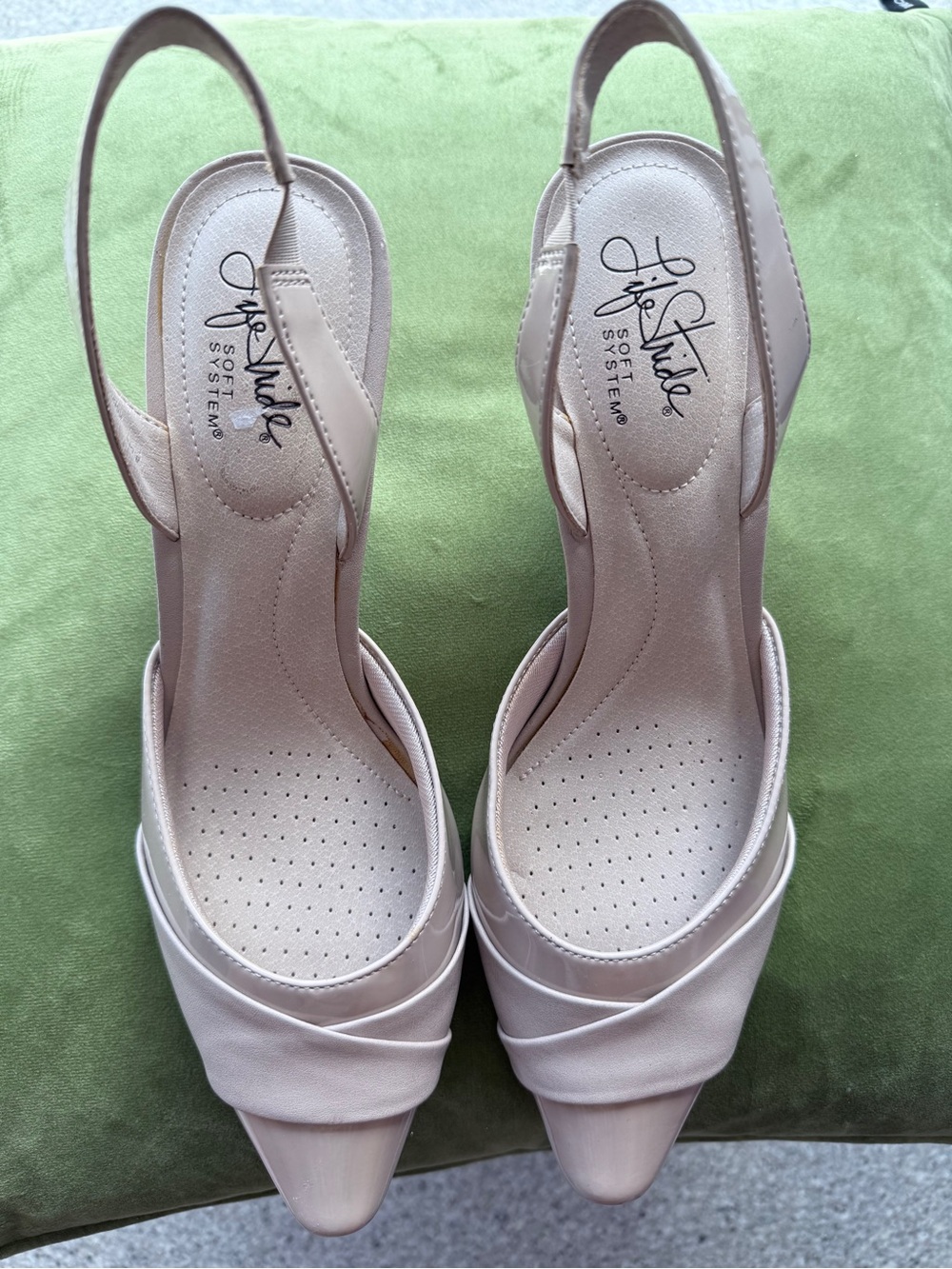 Life Stride Blush Nude Slingback Pumps
